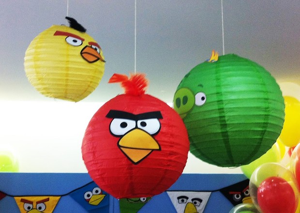 Lanternas japonesas inspiradas no desenho Angry Birds  (Foto: Reprodução Pinterest / eventiesclusivi.blogspot.com.br)