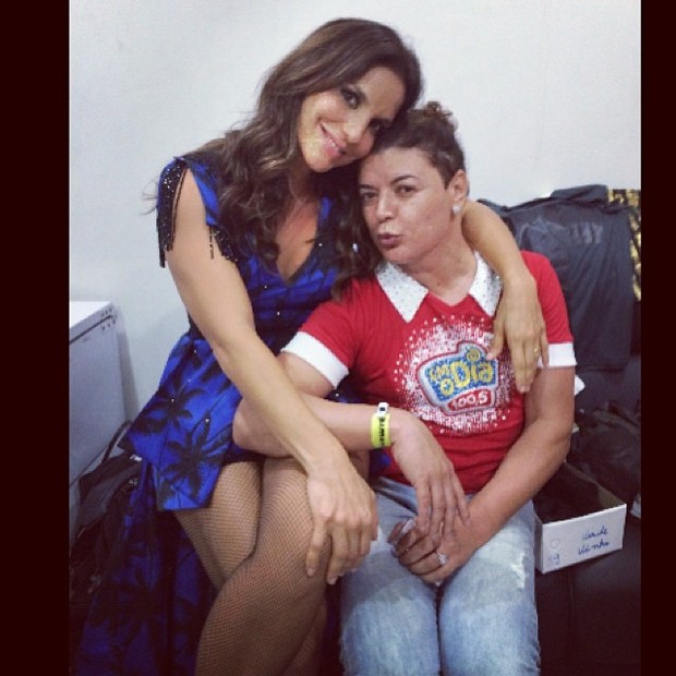 Ivete Sangalo e David Brazil em bastidores de show no Rio (Foto: Instagram/ Reprodução)