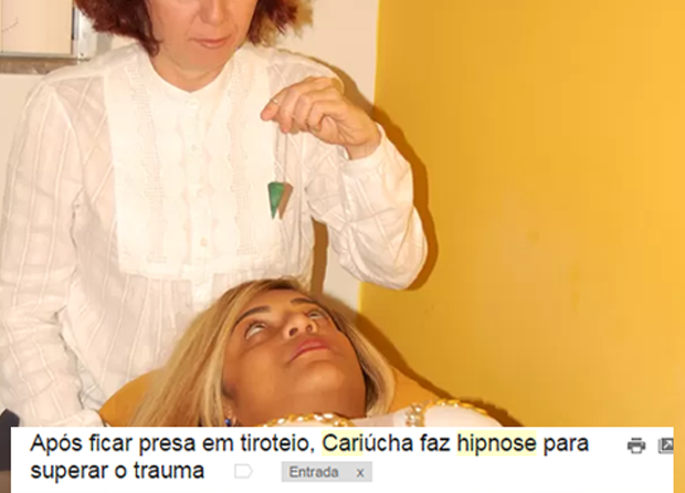 Cariúcha faz hipnose (Foto: Reprodução)
