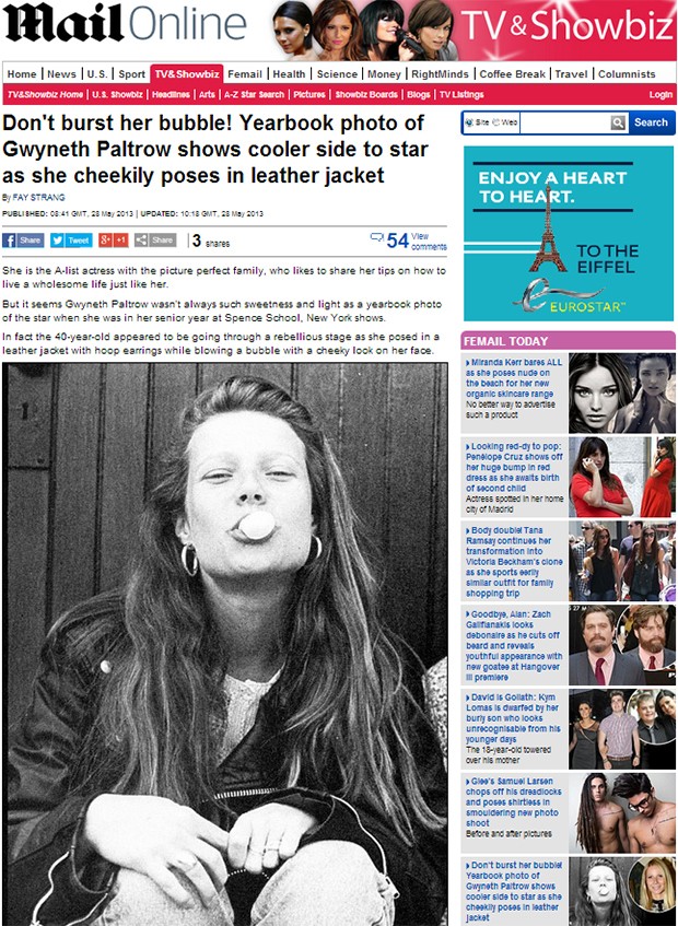 Gwyneth Paltrow (Foto: Daily Mail/Reprodução)