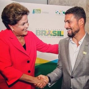 Dilma Roussef e Cauã Reymond (Foto: Divulgação/Ricardo Stucker)