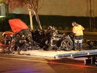 Fotos mostram como ficou carro em que Paul Walker estava após acidente