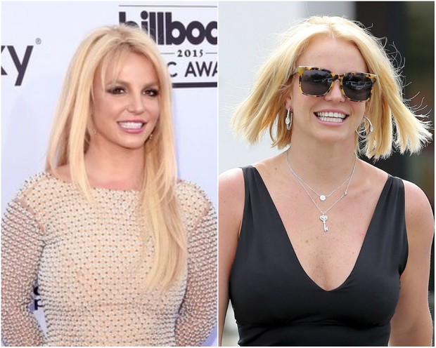 Antes e depois de Britney Spears (Foto: Grosby Group/Agencia)