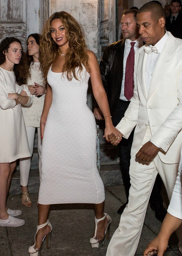 Beyoncé no casamento da irmã, Solange Knowles, em Nova Orleans (Foto: Getty Images)