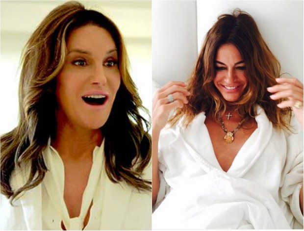 Caitlyn Jenner (Bruce Jenner) e a atriz Kelly Bensimon mostram semelhança física e de estilo (Foto: Reprodução do Instagram)
