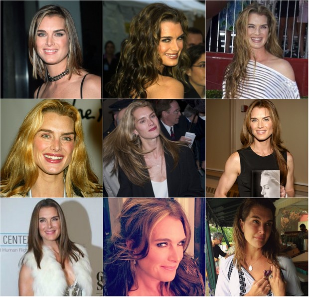 Os diferentes penteados de Brooke Shields  (Foto: Reprodução do Instagram)