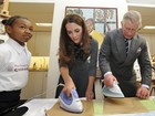 Kate Middleton e sogro mostram habilidade com ferro de passar roupa