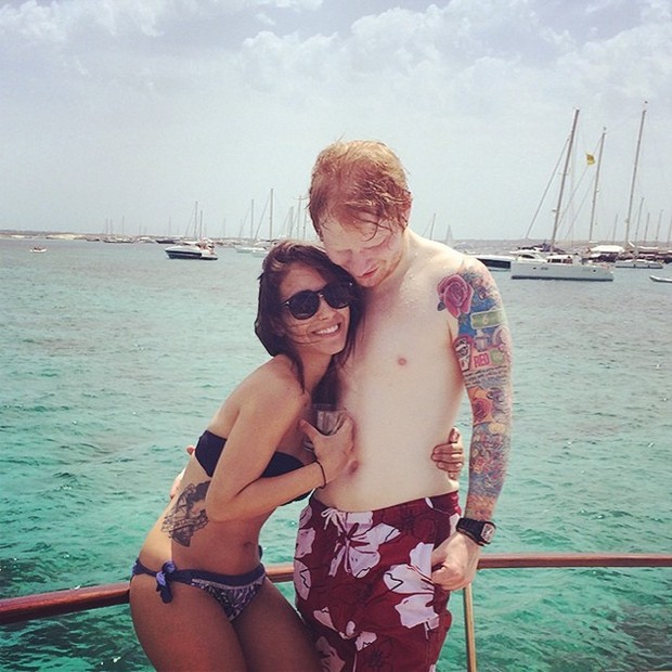 Ed Sheeran e ex namorada  (Foto: Repodrução / Instagram)