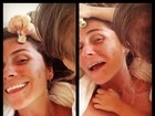 Giovanna Antonelli é maquiada por filha