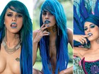 Tati Zaqui revela cuidados de beleza com seus cabelos azuis