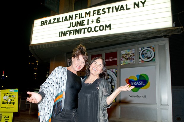 Regina Duarte e Fabíola Nascimento no 12º Brazilian Film Festival de Nova Iorque (Foto: Mariana Vianna )