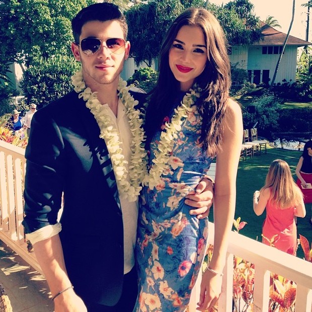 Nick Jonas e a namorada, Miss Universo 2012 Olivia Pulpo (Foto: Reprodução / Instagram)