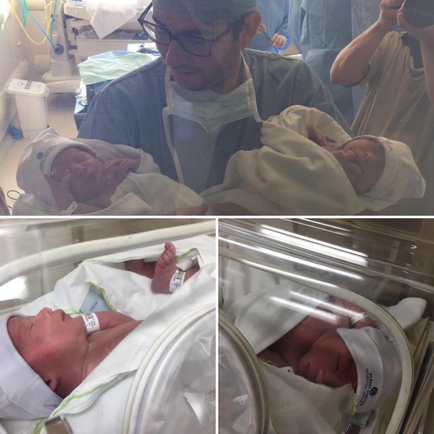 Galvão Bueno comemora o nascimento dos netos gêmeos (Foto: Instagram / Reprodução)