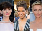 Anne Hathaway e mais atrizes formam time de cabelos curtos no Oscar
