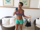 Jade Barbosa exibe barriga sarada em foto de top e shortinho