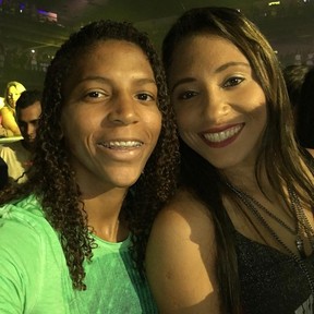 Rafaela Silva e a namorada, Thamara Cezar (Foto: Reprodução/ Instagram)