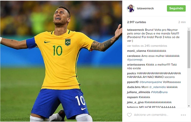Tatá Werneck pede para Bruna Marquezine voltar a namorar o Neymar em post (Foto: Reprodução/Instagram)