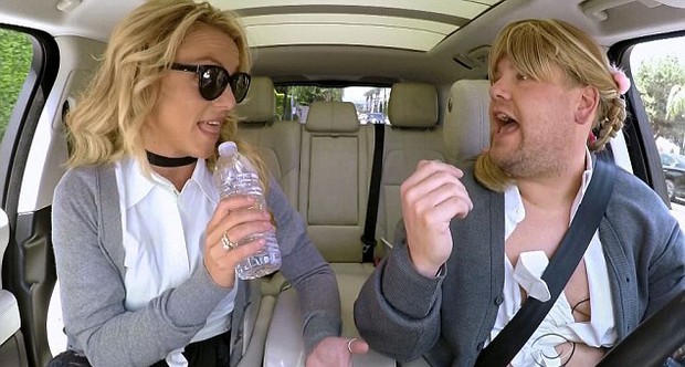 Britney Spears e James Corden (Foto: Reprodução)