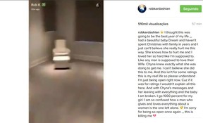 Rob Kardashian mostra quarto vazio (Foto: reprodução/instagram)