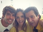 Carol Celico posa ao lado de Kaká e do pai: 'Meus homens'