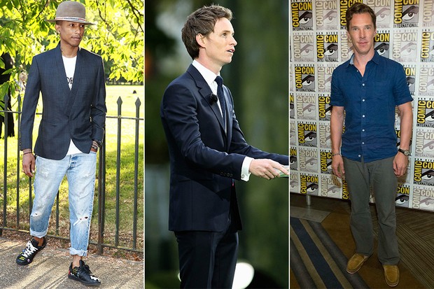 Vanity Fair lista os mais bem-vestidos: Pharrell Williams, Eddie Redmayne, Benedict Cumberbatch (Foto: Getty Images | Reuters)