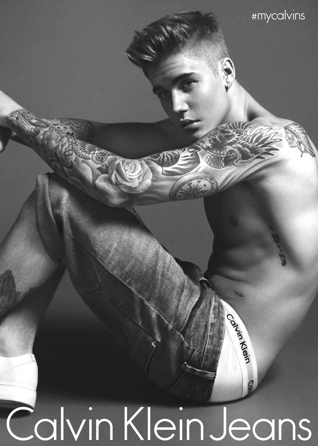 Justin Bieber na campanha da Calvin Klein  (Foto: Mert Alas and Marcus Piggott/Divulgação)