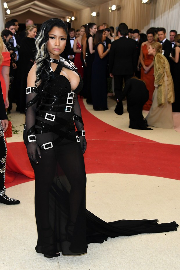 Nicki Minaj no baile de gala do MET, em Nova York (Foto: AFP)