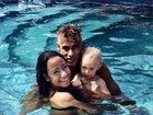 Neymar posta foto com filho e irmã e desabafa: 'Saudade'