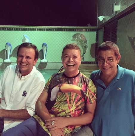 Eduardo Paes, David Brazil e Zeca Pagodinh (Foto: Instagram / Reprodução)
