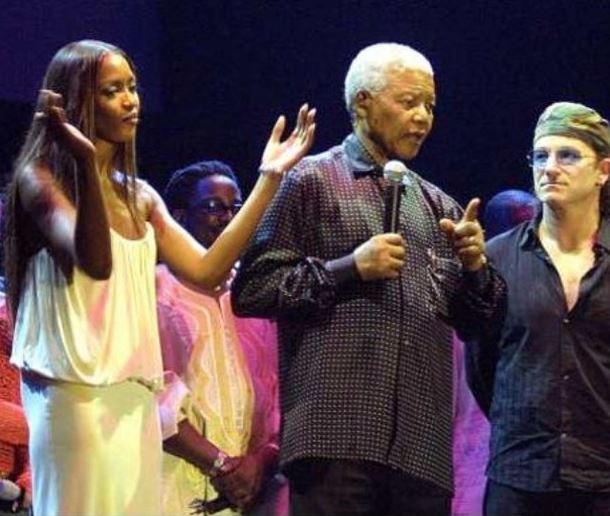 Nelson Mandela e Naomi Campbell  (Foto: Instagram/Reprodução)