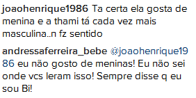 Andressa Ferreira rebate seguidor (Foto: Reprodução/Instagram)