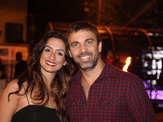 Marcelo Faria e a mulher, Camila Lucciola, em festa na Zona Sul do Rio (Foto: Claudio Andrade/ Foto Rio News)