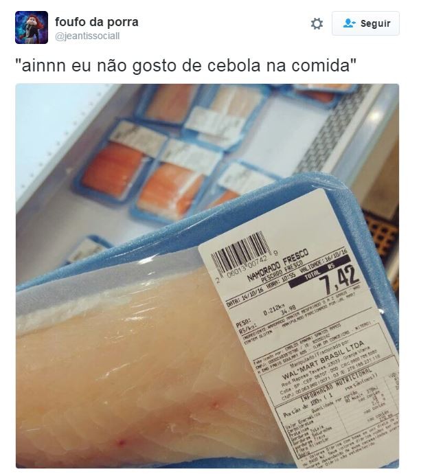 Até embalagem de peixe vira meme no Twitter! (Foto: Twitter / Reprodução)