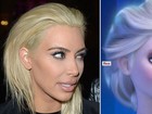 Visual loiro platinado de Kim Kardashian vira meme na web