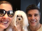 Claudia Raia e Jarbas Homem de Melo comemoram aniversário de cão