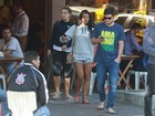 Yanna Lavigne e Bruno Gissoni almoçam juntos no Rio