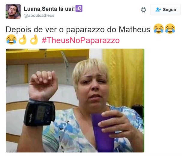 Internautas criam memes para elogiar Paparazzo de Matheus, do BBB 16 (Foto: Reprodução/Twitter)