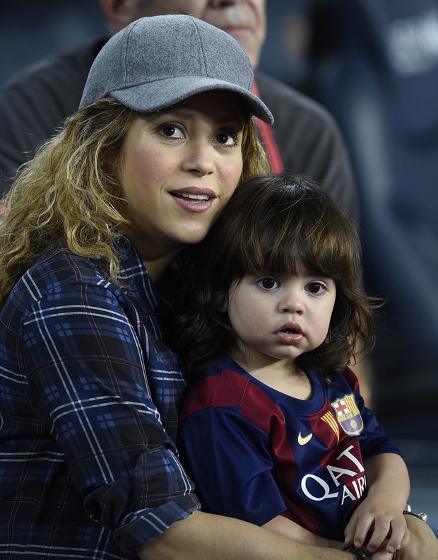 Shakira e Milan (Foto: LLUIS GENE / AFP)