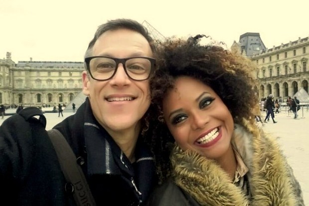 Adriana Bombom e Adrien Cunha em Paris (Foto: Divulgação)