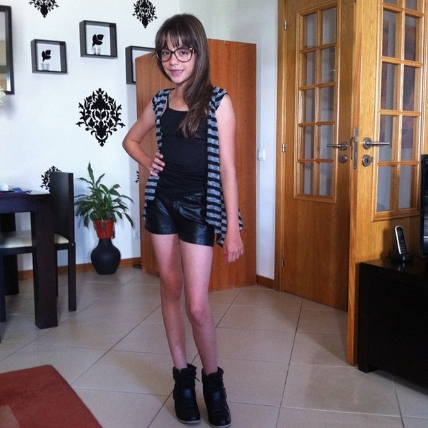 Giullia, aos 12 anos, já querendo ser modelo (Foto: Reprodução/Instagram)
