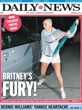 Britney Spears na capa do jornal Daily News (Foto: Reprodução / Daily News)
