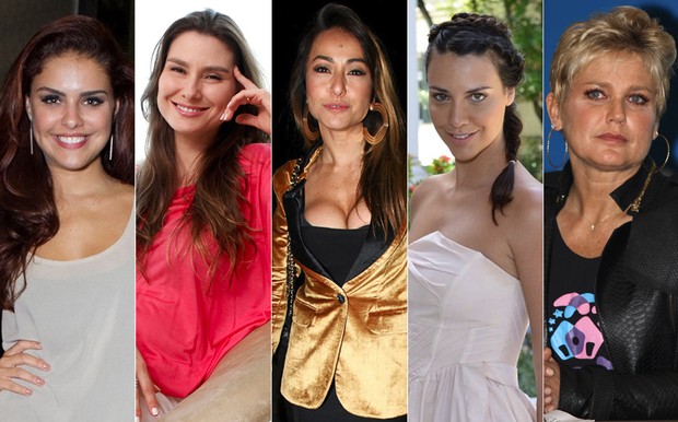 Paloma Bernardi, Lavínia Vlasak, Sabrina Sato, Camila Rodrigues e Xuxa (Foto: Reprodução)