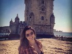 Ex-BBB Laisa curte viagem a Portugal