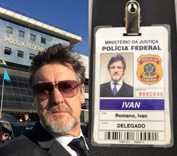 Antonio Calloni mostra crachá de seu personagem no filme A Lei é Para Todos (Foto: Reprodução/Instagram)