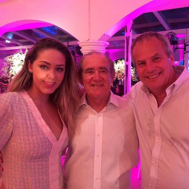 Tânia Mara e Jayme Monjardim em aniversário de Renato Aragão no Rio (Foto: Instagram/ Reprodução)