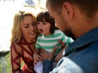 Família reunida: Shakira e Gerard Piqué levam o filho, Milan, para final da Copa do mundo