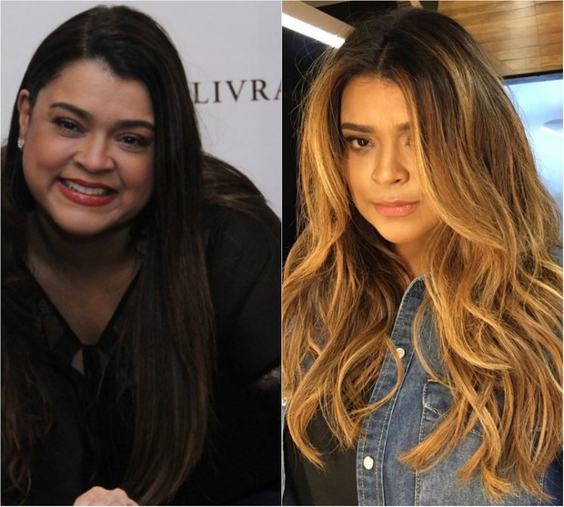 Antes e depois: Preta Gil dá clareada nos cabelos para o verão 2017 (Foto: Reprodução do Instagram)