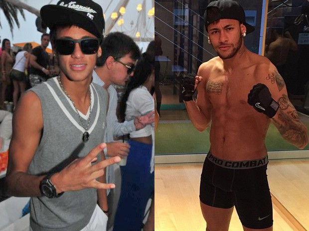 Neymar - Antes e Depois (Foto: Cassiano de Souza/ Divulgação | Reprodução/ Instagram)