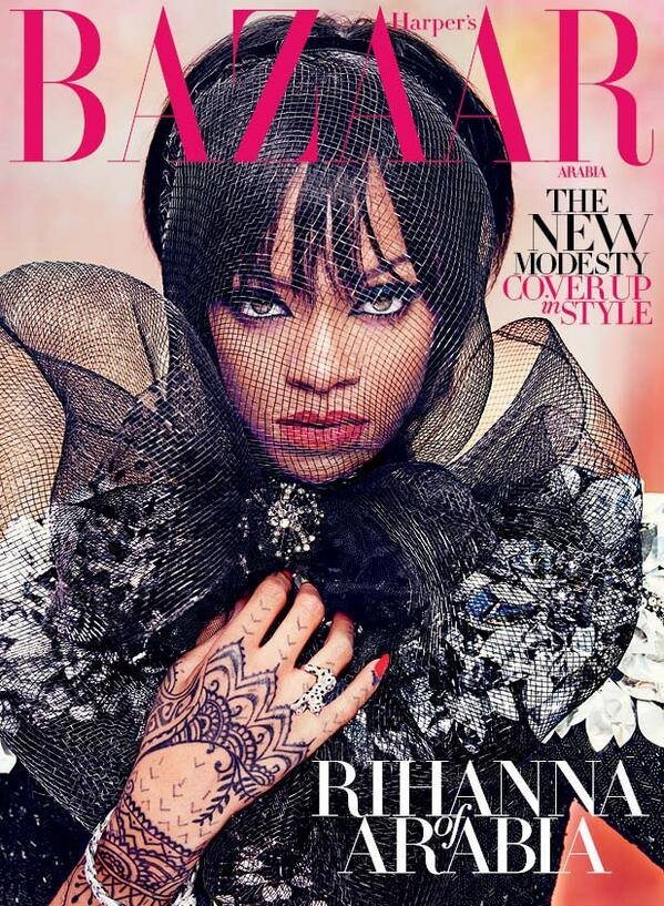 Rihanna na Harpers Bazaar (Foto:  reprodução/facebook)