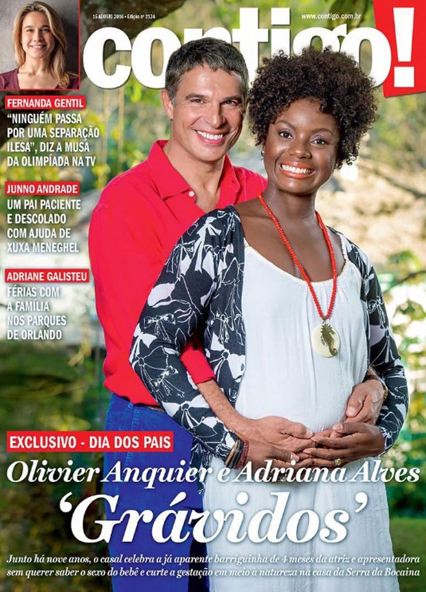Adriana Alves e Olivier Anquier na capa da Contigo (Foto: Reprodução)